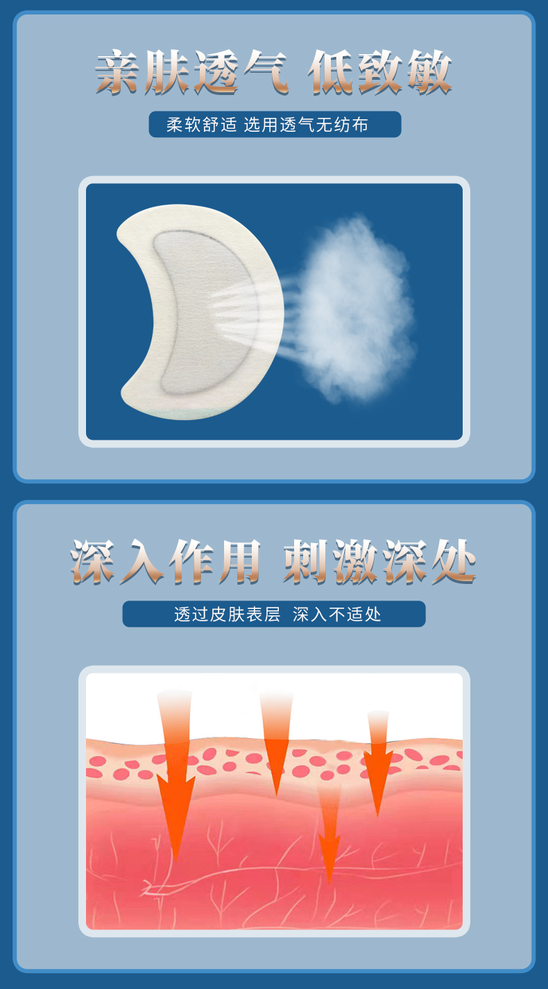 敷貼于淋巴處，親膚舒適透氣